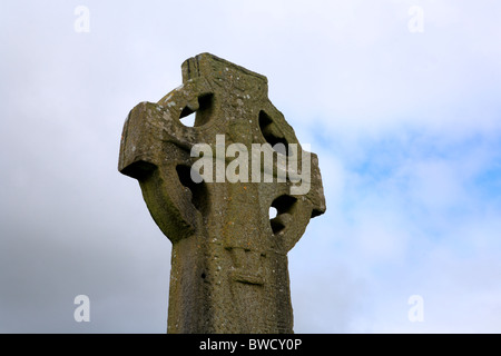 Alta croce (10 secolo), The Burren, Kilfenora, Clare County, Irlanda Foto Stock