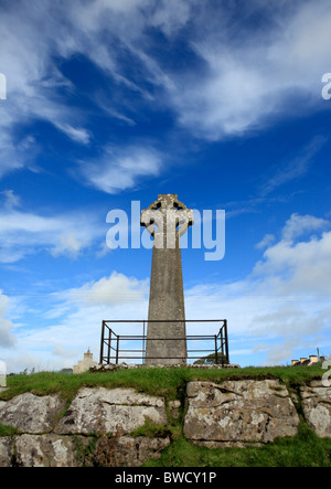 Alta croce (10 secolo), The Burren, Kilfenora, Clare County, Irlanda Foto Stock