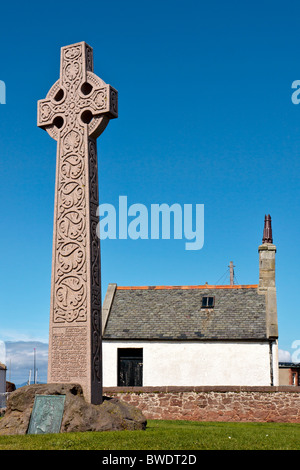 Croce di pietra eretto in memoria Catherine Watson di Glasgow Foto Stock