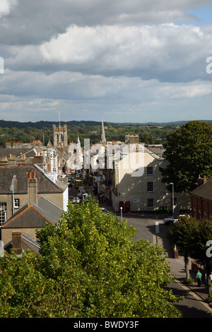 Vista sul tetto di Dorchester il capoluogo della contea di Dorset Foto Stock