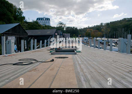 Francia, Finisterre,porto,Brittany Finistere coast Douarnenez,atelier, chantier,naval,chalutier, Foto Stock