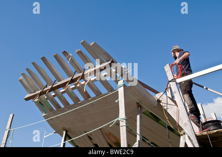 Brittany Finistere coast Douarnenez,chantier naval Foto Stock