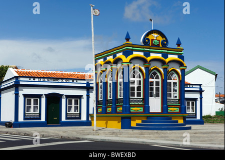 Tempio dello Spirito santo (imperio) in Praia da Vitoria, isola di Terceira, Azzorre, Portogallo Foto Stock