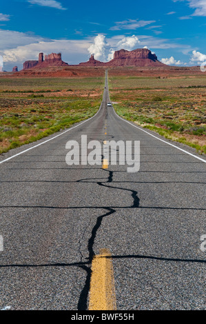 Vista della Monument Valley dall'autostrada 163, Northern Utah, Stati Uniti d'America Foto Stock