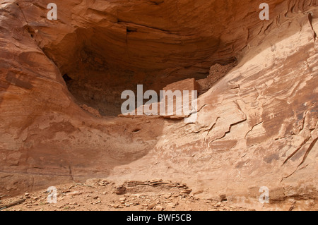 Circa 800 anno vecchi ruderi dei nativi Indiani Americani, Mistero Valley, Arizona, Stati Uniti d'America Foto Stock