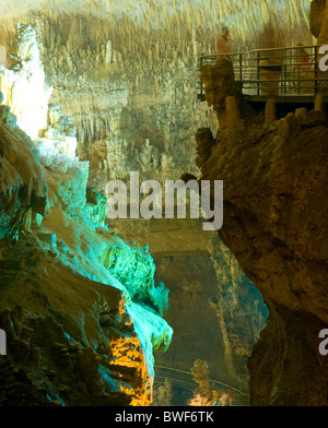 Caverna superiore, Jeita Grotto Jeita, Libano. Foto Stock