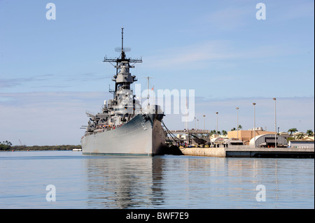 La USS Missouri di Pearl Harbor Pacific National Monument Hawaii Ford Island Foto Stock