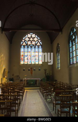 Sint Amandsberg beghinaggio, Anthony de padova Cappella, Vetrata, Gent, Belgio Foto Stock