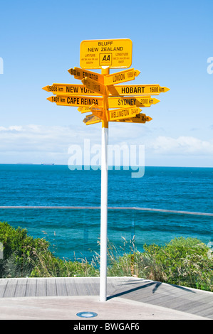 Bluff Lookout, stretto Foveaux, Bluff porta,città,Hotel, Isola del Sud, Sud la maggior parte punta, Punto, Nuova Zelanda Foto Stock