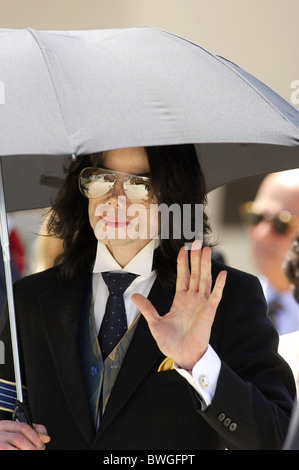 A Michael Jackson trial per Child molestia Foto Stock