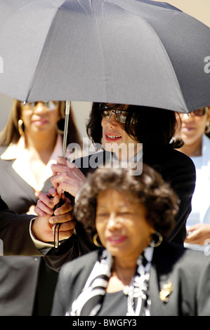 A Michael Jackson trial per Child molestia Foto Stock