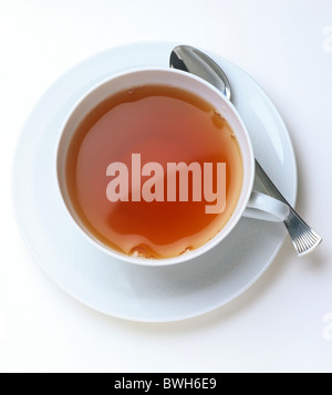 Tazza di tè, dal di sopra Foto Stock