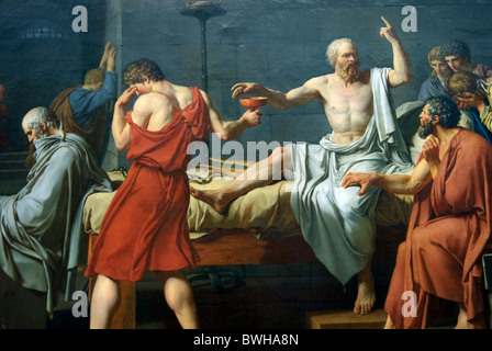 Dettaglio: la morte di Socrate, 1787, da Jacques-Louis David Foto Stock