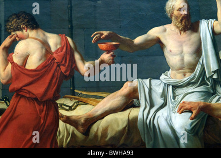 Dettaglio: la morte di Socrate, 1787, da Jacques-Louis David Foto Stock