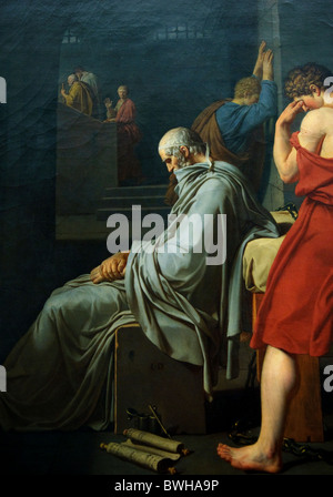 Dettaglio: la morte di Socrate, 1787, da Jacques-Louis David Foto Stock