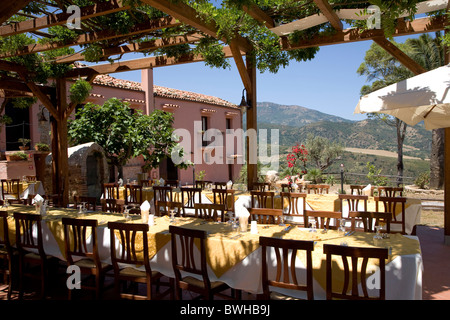 Country hotel, agriturismi, Tenuta Lougo Marchese, vicino a Pollina, in provincia di Palermo, Sicilia, Italia, Europa Foto Stock