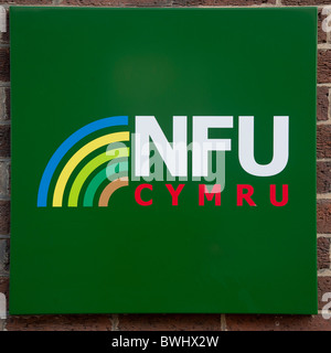 NFU Cymru National Farmers Union sign logo, Wales UK Foto Stock