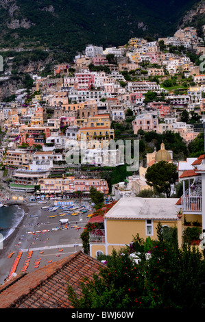 Incredibile vista su positano amalfi Foto Stock
