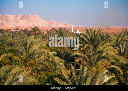 Il medievale/città ottomana di Al Qasr, Dakhla Oasis, Egitto Foto Stock
