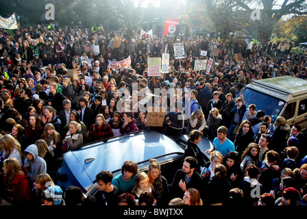 Gli studenti protestano contro un rialzo le tasse, l'Università di Bristol Foto Stock