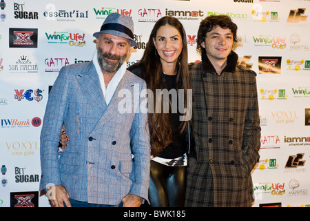Pierpaolo Peroni, Benedetta Mazzini, Carlo Pastore, X fattore Red Carpet, Milano 2010 Foto Stock