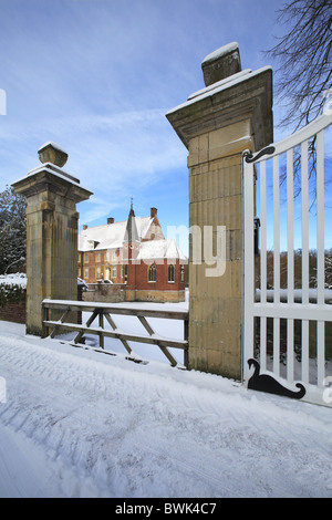 Huelshoff moated il castello, vicino Havixbeck, Muensterland, Nord Reno-Westfalia, Germania Foto Stock