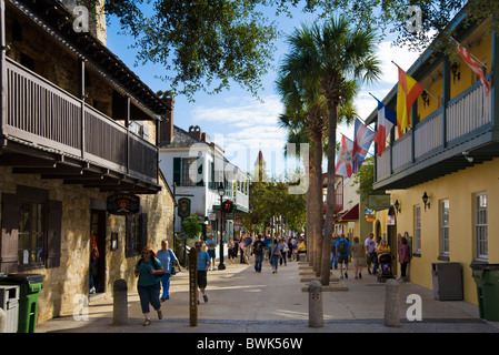 St George Street, St Augustine, Florida, Stati Uniti d'America Foto Stock