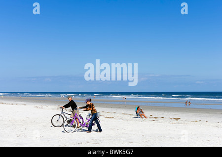 Beach di St Augustine Beach, Anastasia isola, St Augustine, Florida, Stati Uniti d'America Foto Stock