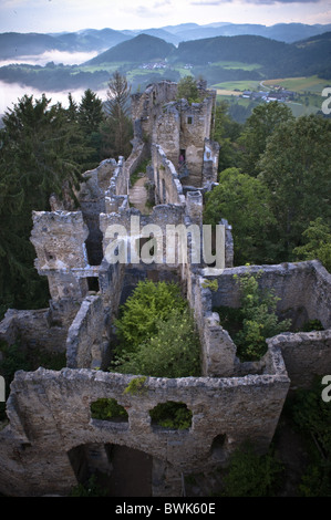 Rovina del castello Prandegg, Muehlviertel, Austria superiore, Austria Foto Stock