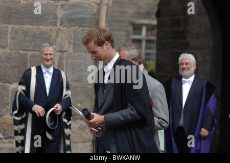 Il principe William laureati da St Andrews University dove ha incontrato la sua moglie futura. Foto Stock