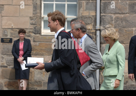 Il principe William laureati da St Andrews University dove ha incontrato la sua moglie futura. Foto Stock