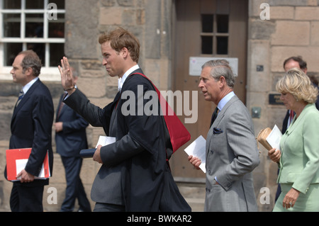 Il principe William laureati da St Andrews University dove ha incontrato la sua moglie futura. Foto Stock