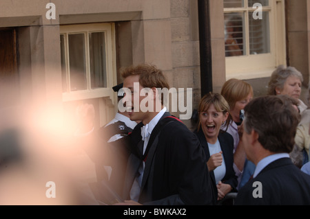 Il principe William laureati da St Andrews University dove ha incontrato la sua moglie futura. Foto Stock