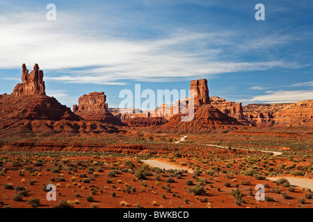 Formazioni di roccia nella valle di divinità, Utah, Stati Uniti d'America Foto Stock