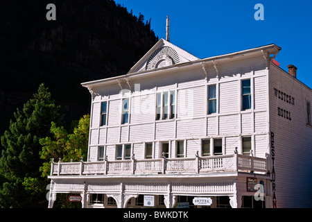 Lo storico Hotel Occidentale, Ouray, Colorado Foto Stock