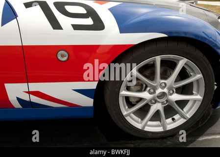 Union Jack auto racing Foto Stock