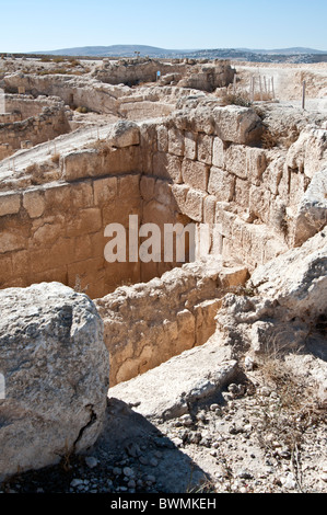 Il palazzo di montagna e fortezza,Superiore Herodium,Deserto della Giudea Israele Foto Stock