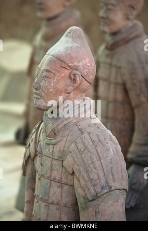 Soldato dell'esercito di terracotta, Xi'an, Shaanxi Province, Cina Foto Stock