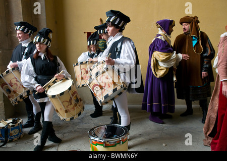 Parata medievale di Cavalcata dei Magi, Firenze (Firenze), Toscana, Italia, Europa Foto Stock