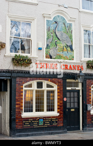 Le tre gru public house York Foto Stock