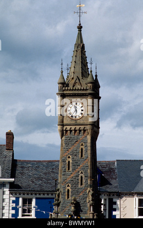 Clocktower in Machynlleth, Wales, Regno Unito Foto Stock