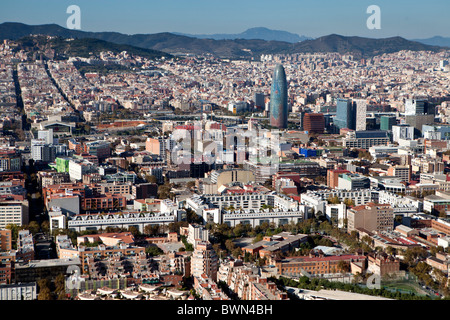 Vista aerea di Barcellona Foto Stock