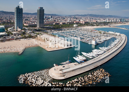 Vista aerea di Barcellona Foto Stock