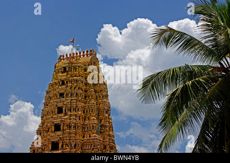 Sri Lanka asia Matale Città Tempio Hindu Sri Muthumariamman Thevasthaman induismo dettaglio close-up statue figu Foto Stock