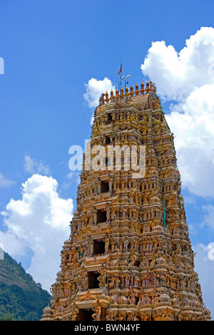 Sri Lanka asia Matale Città Tempio Hindu Sri Muthumariamman Thevasthaman induismo dettaglio close-up statue figu Foto Stock