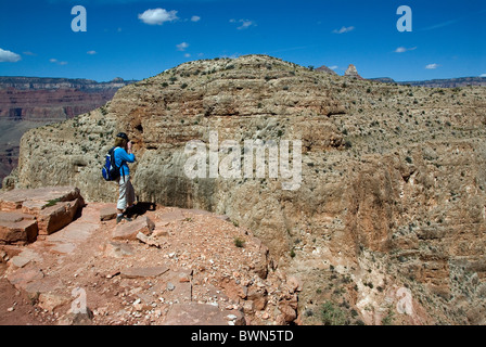 Parco nazionale del Grand Canyon Arizona USA America Stati Uniti nord america trail sentiero percorso turismo tour Foto Stock