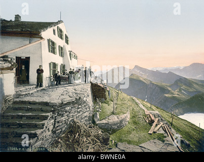 Svizzera Europa Faulhorn Hotel Oberland Bernese Cantone Berna Berna Photochrom storia cronologia storica Foto Stock