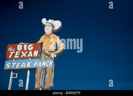 La Big Texan Steak Ranch in Amarillo Texas. Foto Stock