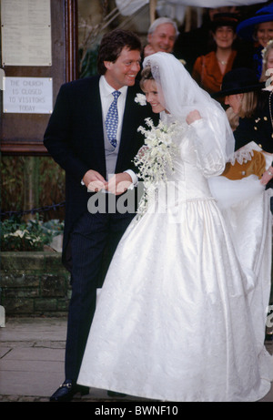 Jamie, marchese di Blandford, erede del Duca di Marlborough sposa Becky Few-Brown a Woodstock, Oxfordshire. Più tardi sono divorziati e divenne duca. Foto Stock