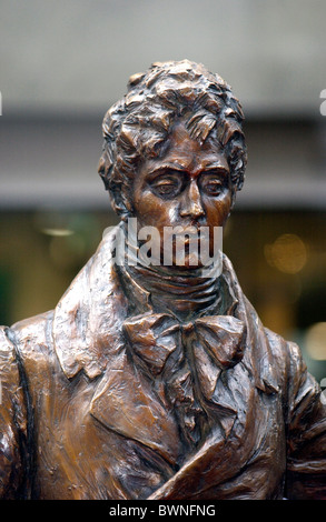 Statua di Beau Brummel da Piccadilly Arcade in Jermyn Street, Londra Foto Stock